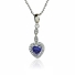 Silver Heart Cut Tanzanite Set Earrings Pendant