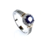 Brilliant Cut 6 mm Tanzanite Silver Ring