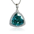 Huge Sterling Silver Trillion Cut Alexandrite Pendant