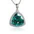 Huge Sterling Silver Trillion Cut Alexandrite Pendant