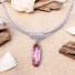 Elegant Pink Swarovski Necklace