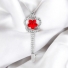 Swarovski Key Necklace Red