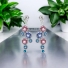 Pretty Swarovski Crystal Set With Pink And Blue Circles
