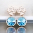 Blue Earrings With Flower
