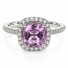 Alexandrite Stone MicroPave Silver Ring Blue to Purple Color Change