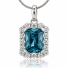 Emerald Cut Alexandrite Sterling Silver Pendant