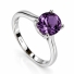 Sterling Silver Prong Set 8mm x 6 mm Alexandrite Ring