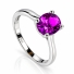 Sterling Silver Prong Set 8mm x 6 mm Alexandrite Ring