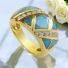 Extremely Beautiful Genuine Australian Opal and Diamond Ring