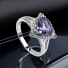 Trillion-Cut Alexandrite Sterling Silver Ring