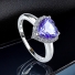 Alexandrite Sterling Silver Solitaire Ring Heart Shape