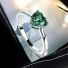 Heart Shape Alexandrite Sterling Silver Solitaire Ring