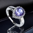 Color Changing Alexandrite and Simulated Diamond Ring