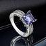 Alexandrite Silver Ring Princess Cut Stone
