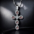 Sterling Silver Cross With Alexandrite Changing Color Stone