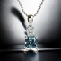 Solitaire Cushion Cut Alexandrite Sterling Silver Pendant