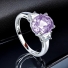 Alexandrite Ring Blue to Purple Change Oval Cut Stone