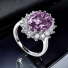 Color Change Alexandrite Princess Kate Style Silver Ring