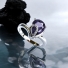 Amethyst Ring Pear Cut Stone Ring