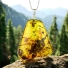 Huge Genuine Amber Silver Pendant