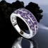 Sterling Silver Journey Amethyst Ring