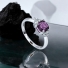 Sterling Silver Prong Set Amethyst Ring