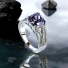 Micro Pave Amethyst .925 Sterling Silver Ring