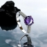 Solitaire Round Cut Amethyst Ring Sterling Silver