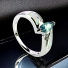 Marquise Cut Alexandrite Sterling Silver Ring With White Opal.