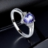 Alexandrite Pear Cut Silver Ring