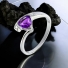 Solitaire Amethyst Sterling Silver Ring