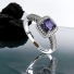 Classic Halo Amethyst Engagement Ring