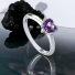 Sterling Silver Heart Shape Cut Amethyst Ring