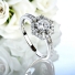 Simulated Diamond Brilliant Cut Silver Ring