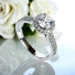 Simulated Diamond Micropave Engagement Silver Ring