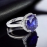 Tanzanite Sterling Silver Huge Ring