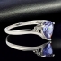 Tanzanite Pear Cut Silver Ring