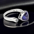 Sterling Silver Trillion Cut Tanzanite Ring
