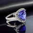 Huge Tanzanite Silver Ring
