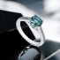 Aquamarine Silver Engagement Ring
