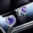 Tanzanite Heart Shape Sterling Silver Earrings