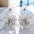 Silver Earrings In Flower Shape