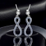 Silver Infinity Earrings with Tanzanite