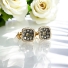 0.70 ctw Yellow 14K Gold Chocolate and White Diamond Earrings