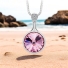 Pink Round Swarovski Necklace