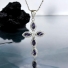 Sterling Silver Cross With Marquise Cut Amethyst