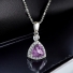 Color Change Trillion Cut Alexandrite Sterling Silver Pendant