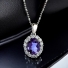 Oval Cut Alexandrite Silver Pendant