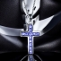 Sterling Silver Cross With Round Cut Tanzanite