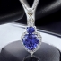 Heart Shape Tanzanite Silver Pendant